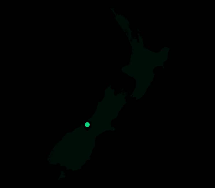 Map of Aoraki / Mount Cook National Park in NZ