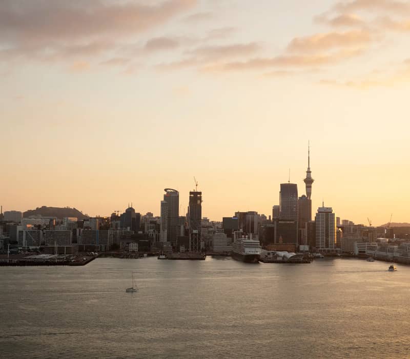 Auckland City skyline at dusk